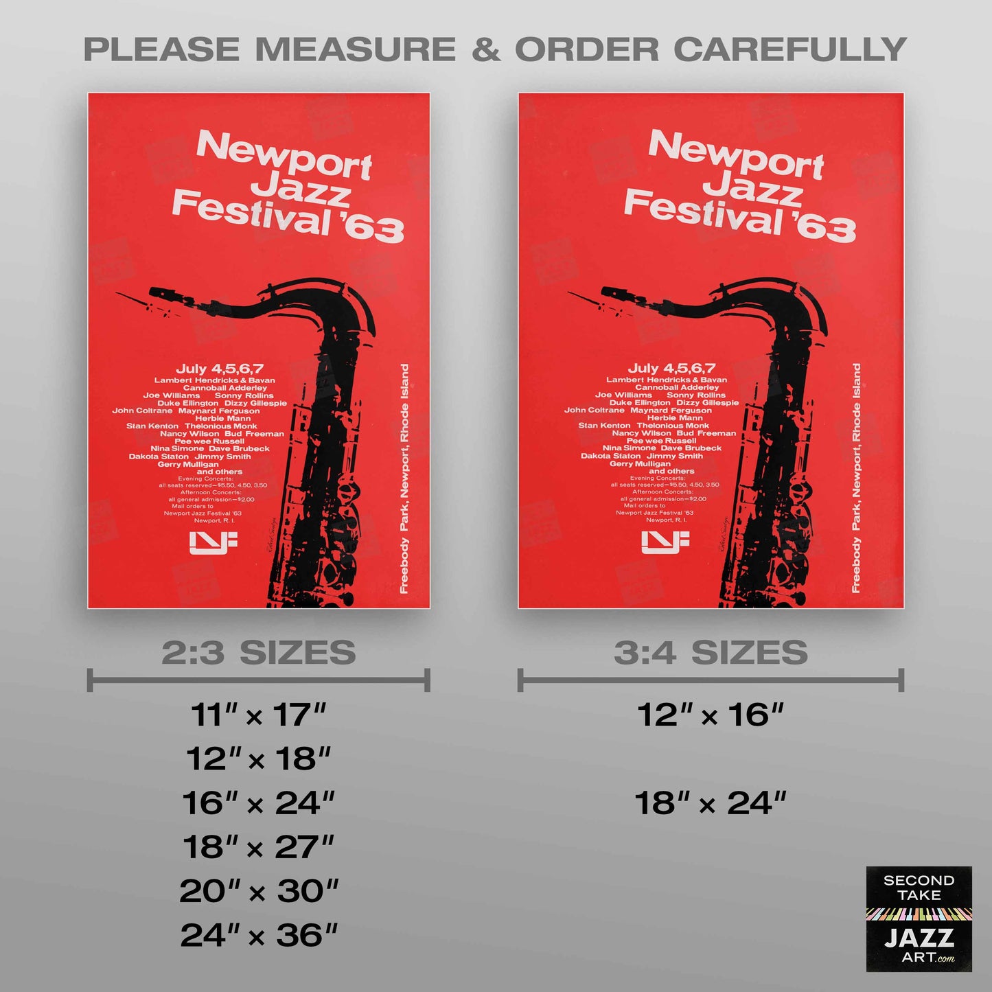 1963 Newport Jazz Festival jazz poster - Newport, Rhode Island