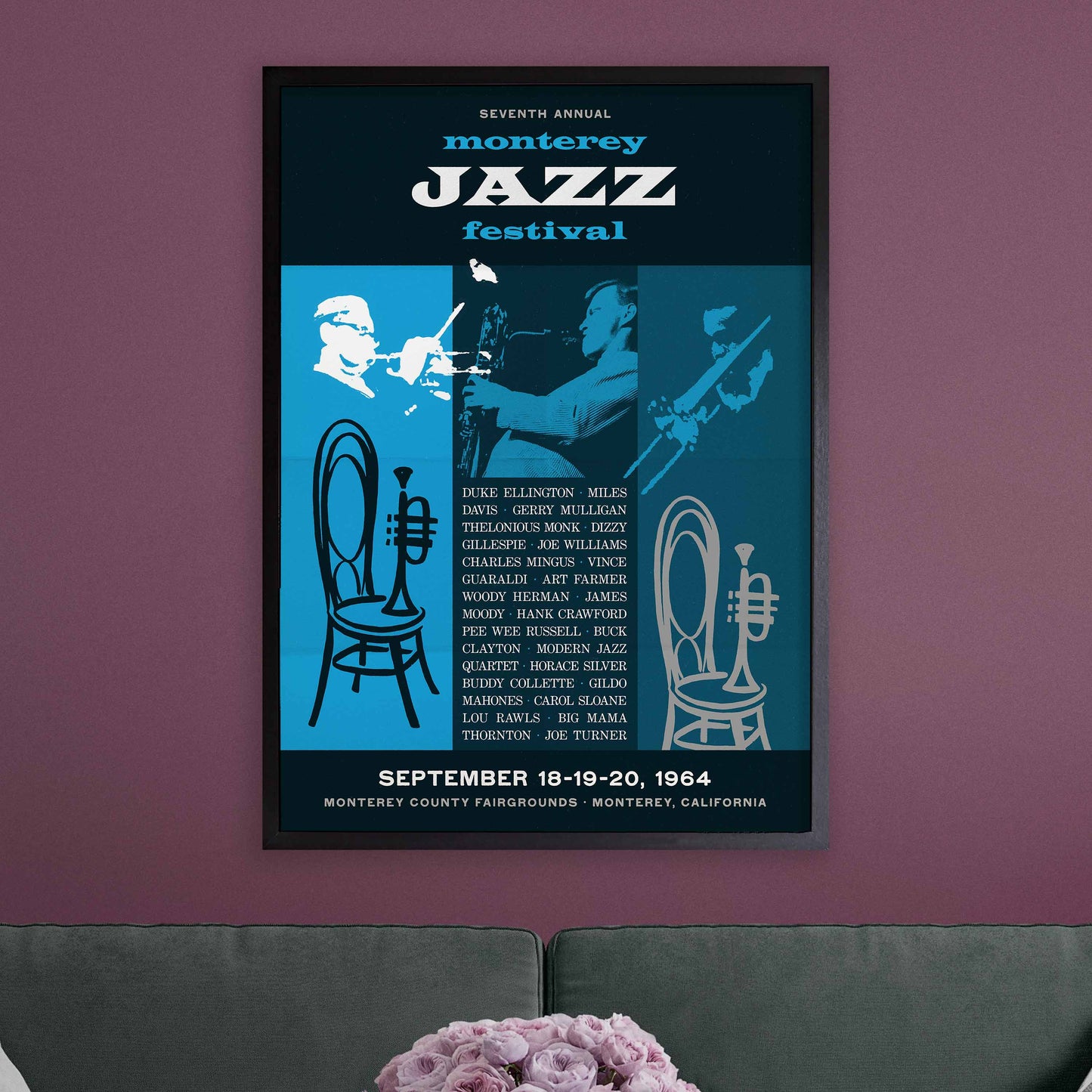 1964 Monterey Jazz Festival jazz poster - Monterey, California