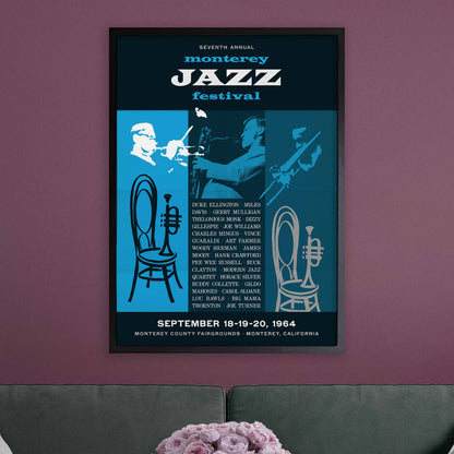 1964 Monterey Jazz Festival jazz poster - Monterey, California