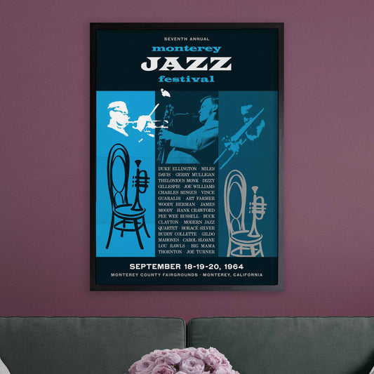 1964 Monterey Jazz Festival jazz poster - Monterey, California
