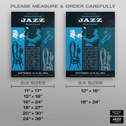 1964 Monterey Jazz Festival jazz poster - Monterey, California