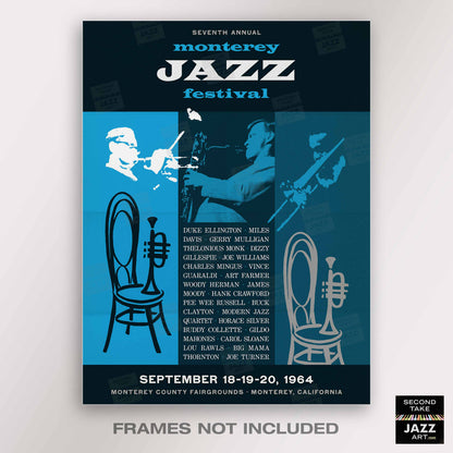 1964 Monterey Jazz Festival jazz poster - Monterey, California