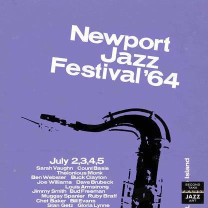 1964 Newport Jazz Festival jazz poster - Newport, Rhode Island