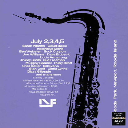 1964 Newport Jazz Festival jazz poster - Newport, Rhode Island