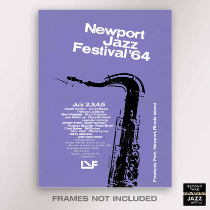 1964 Newport Jazz Festival jazz poster - Newport, Rhode Island