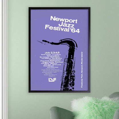 1964 Newport Jazz Festival jazz poster - Newport, Rhode Island