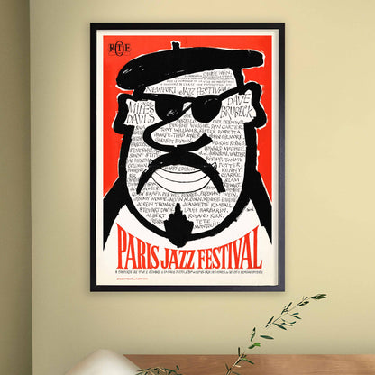 1964 Paris Jazz Festival jazz poster - Paris, France (orange variant)