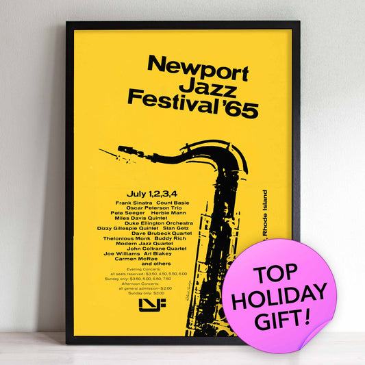 1965 Newport Jazz Festival jazz poster - Newport, Rhode Island