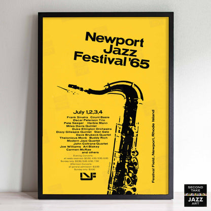 1965 Newport Jazz Festival jazz poster - Newport, Rhode Island