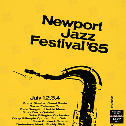 1965 Newport Jazz Festival jazz poster - Newport, Rhode Island