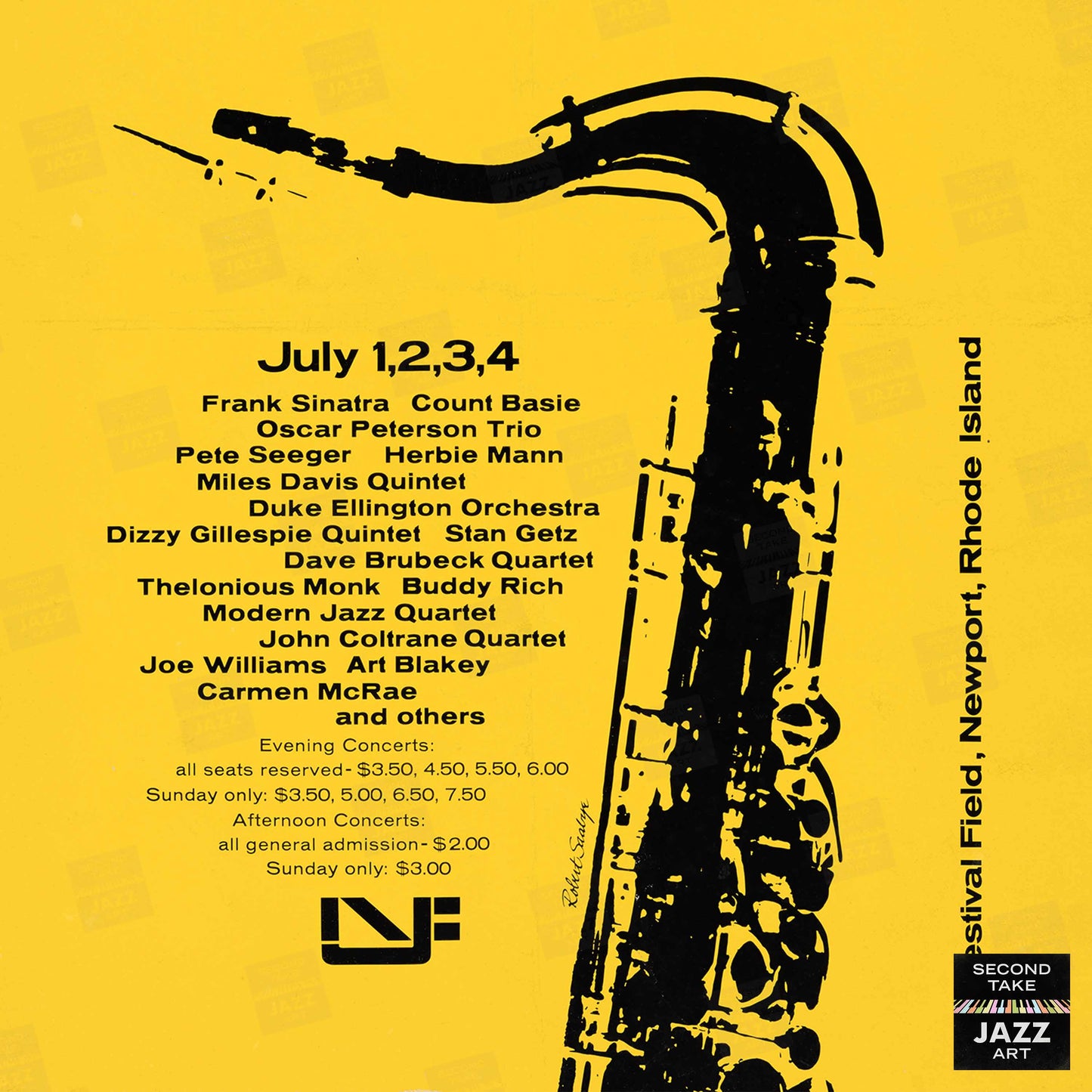 1965 Newport Jazz Festival jazz poster - Newport, Rhode Island