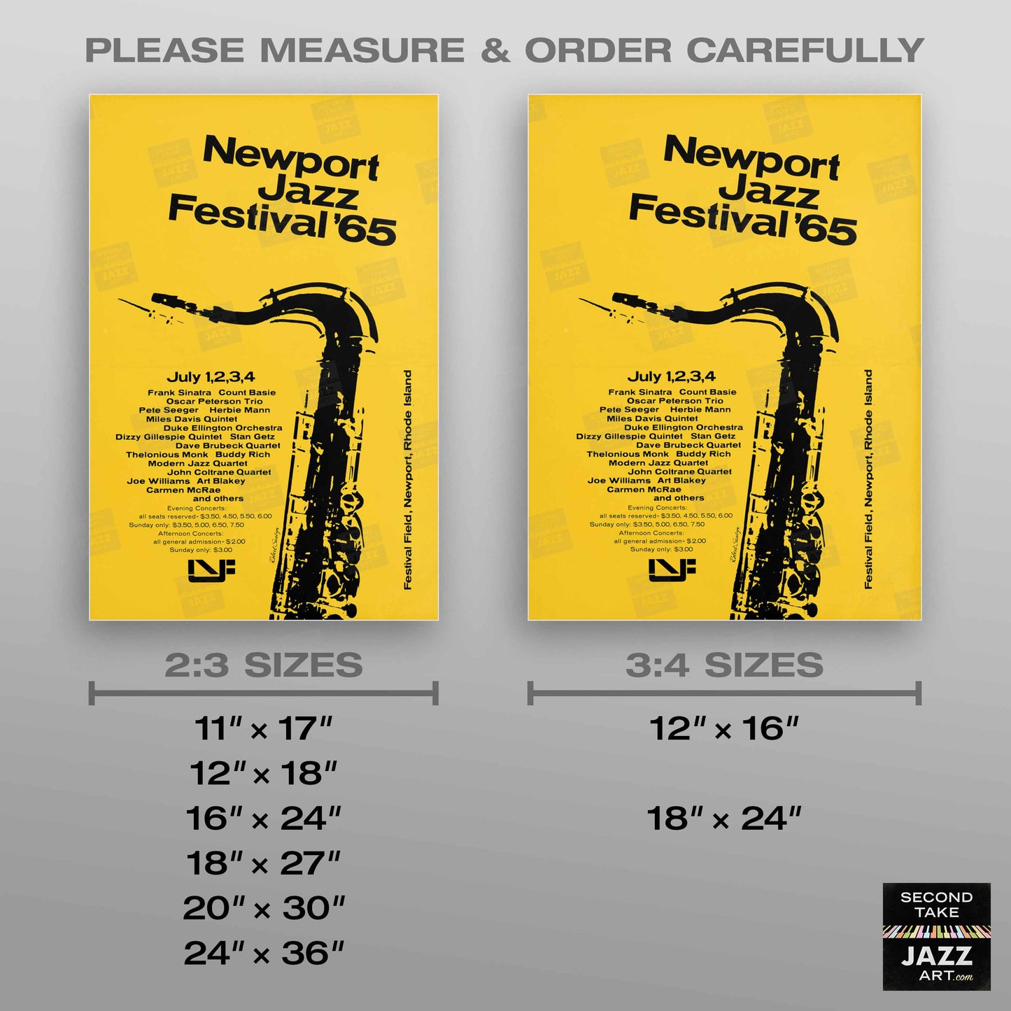 1965 Newport Jazz Festival jazz poster - Newport, Rhode Island