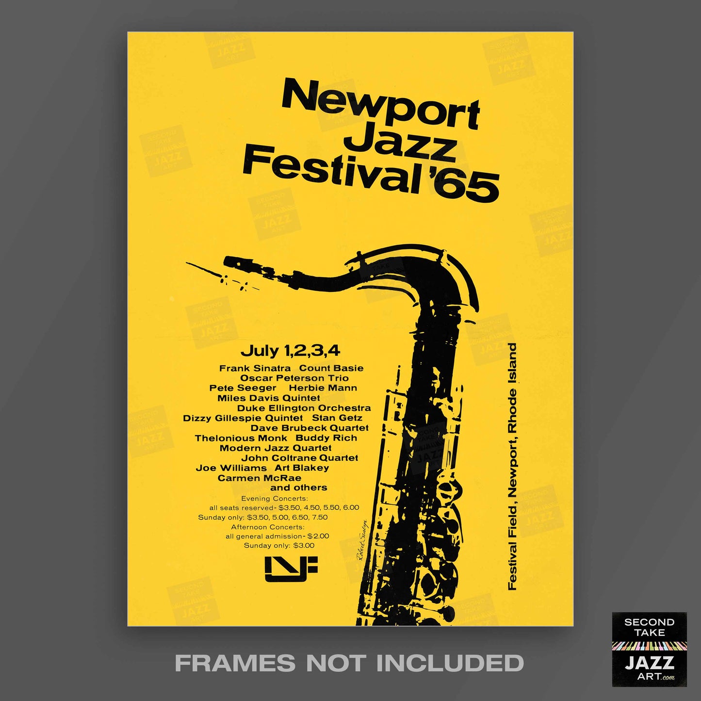 1965 Newport Jazz Festival jazz poster - Newport, Rhode Island