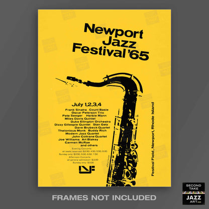 1965 Newport Jazz Festival jazz poster - Newport, Rhode Island