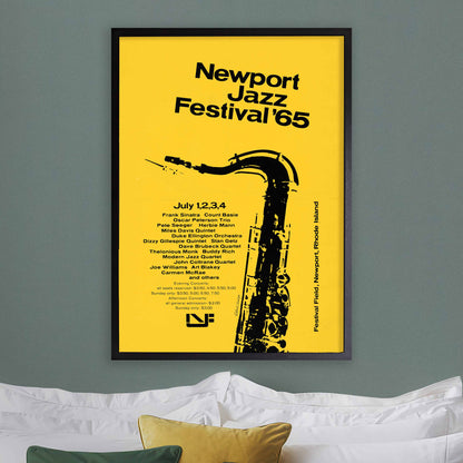 1965 Newport Jazz Festival jazz poster - Newport, Rhode Island