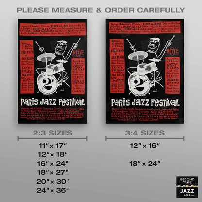 1965 Paris Jazz Festival jazz poster - Paris, France