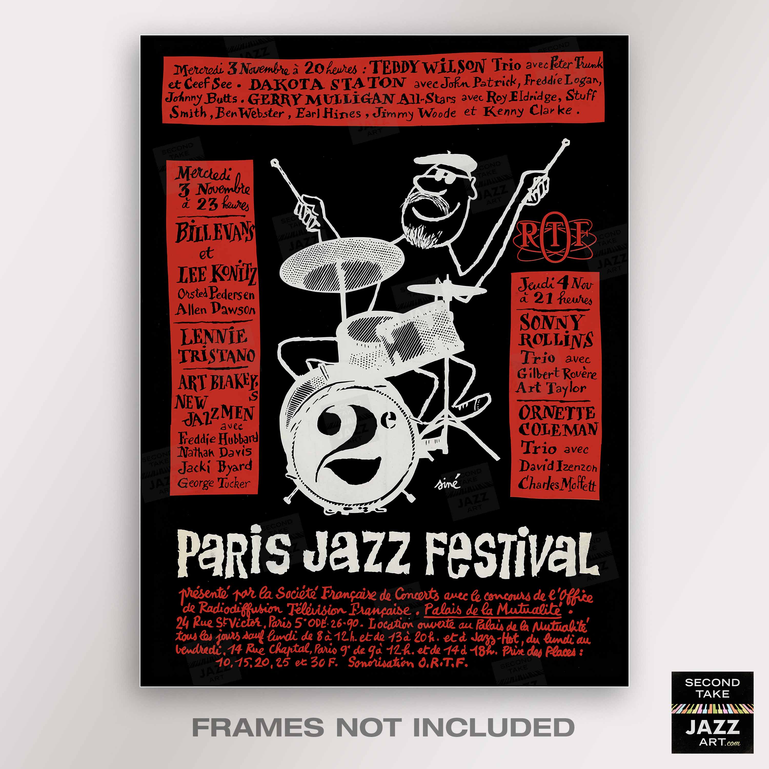 その他 Jazz In Paris - Live at the 1987 Paris Jazz Festival 1965 Paris Jazz Festival jazz poster - Paris, France