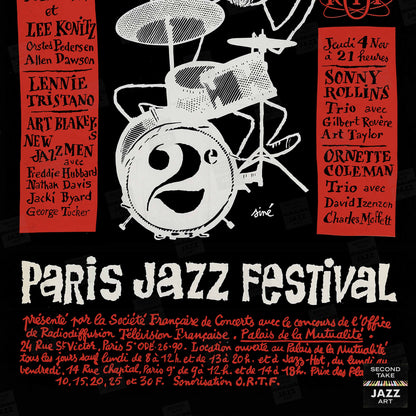 1965 Paris Jazz Festival jazz poster - Paris, France