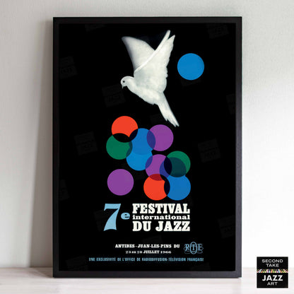 1966 Jazz-à-Juan International Jazz Festival jazz poster - Ella and Duke at the Côte d'Azur - Juan-les-Pins, Antibes, Côte d'Azur, France