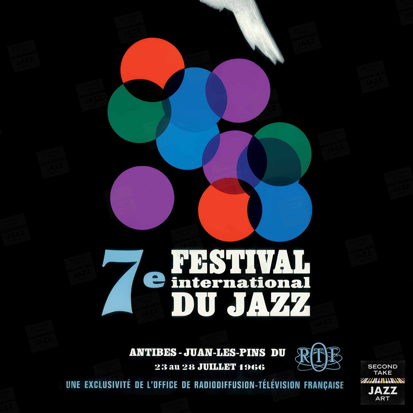 1966 Jazz-à-Juan International Jazz Festival jazz poster - Ella and Duke at the Côte d'Azur - Juan-les-Pins, Antibes, Côte d'Azur, France