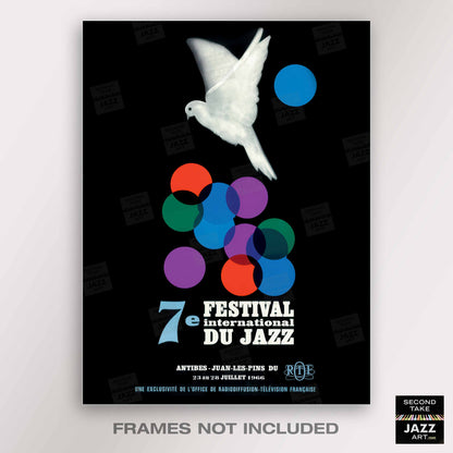 1966 Jazz-à-Juan International Jazz Festival jazz poster - Ella and Duke at the Côte d'Azur - Juan-les-Pins, Antibes, Côte d'Azur, France
