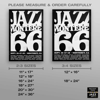 1966 Monterey Jazz Festival jazz poster - Monterey, California