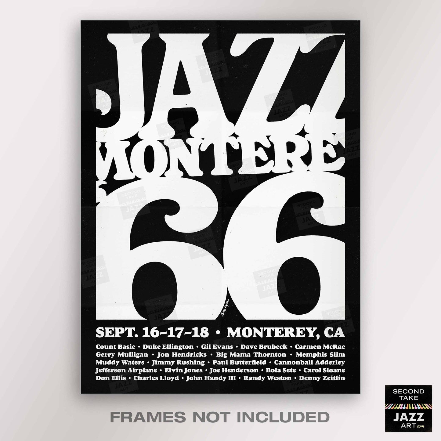 1966 Monterey Jazz Festival jazz poster - Monterey, California