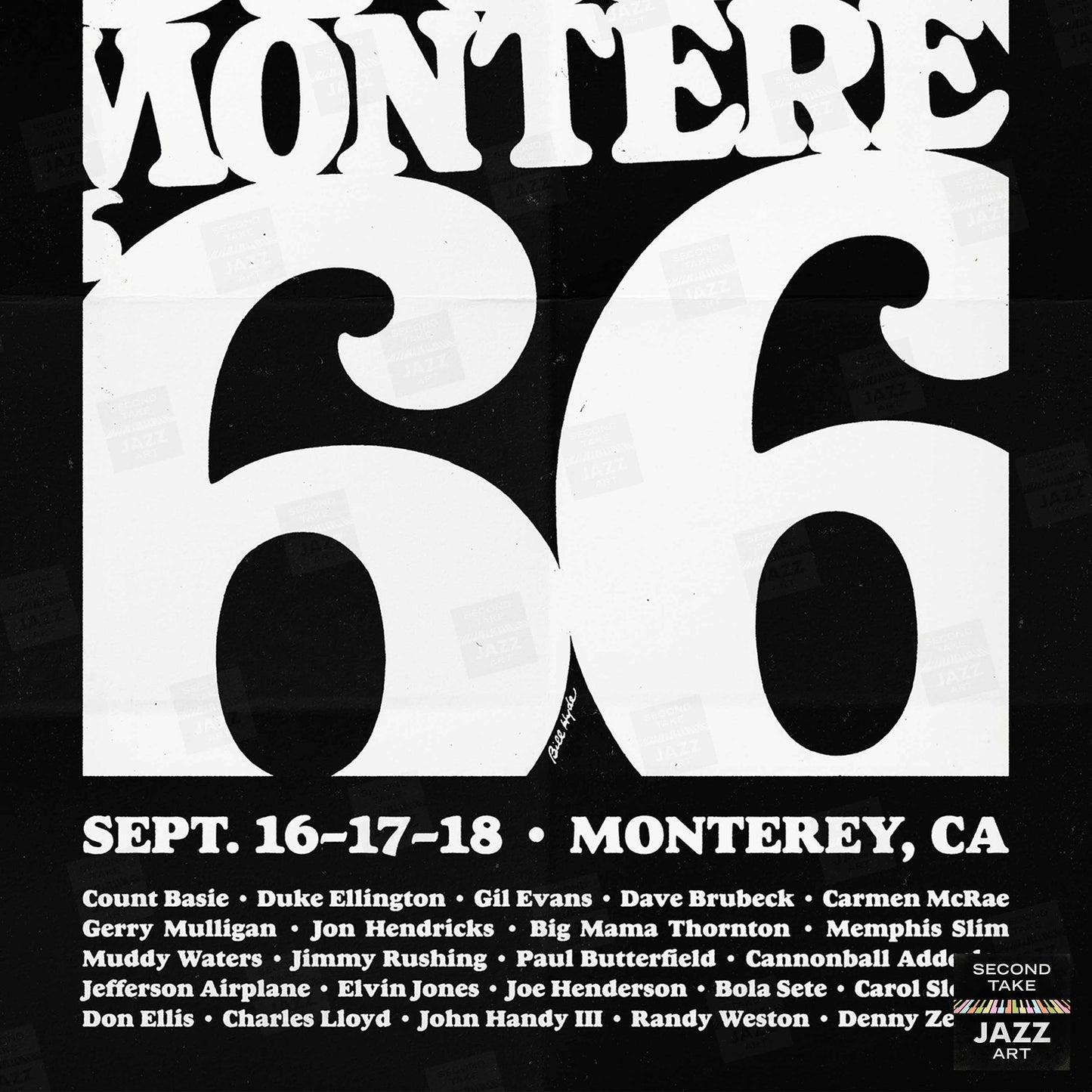 1966 Monterey Jazz Festival jazz poster - Monterey, California