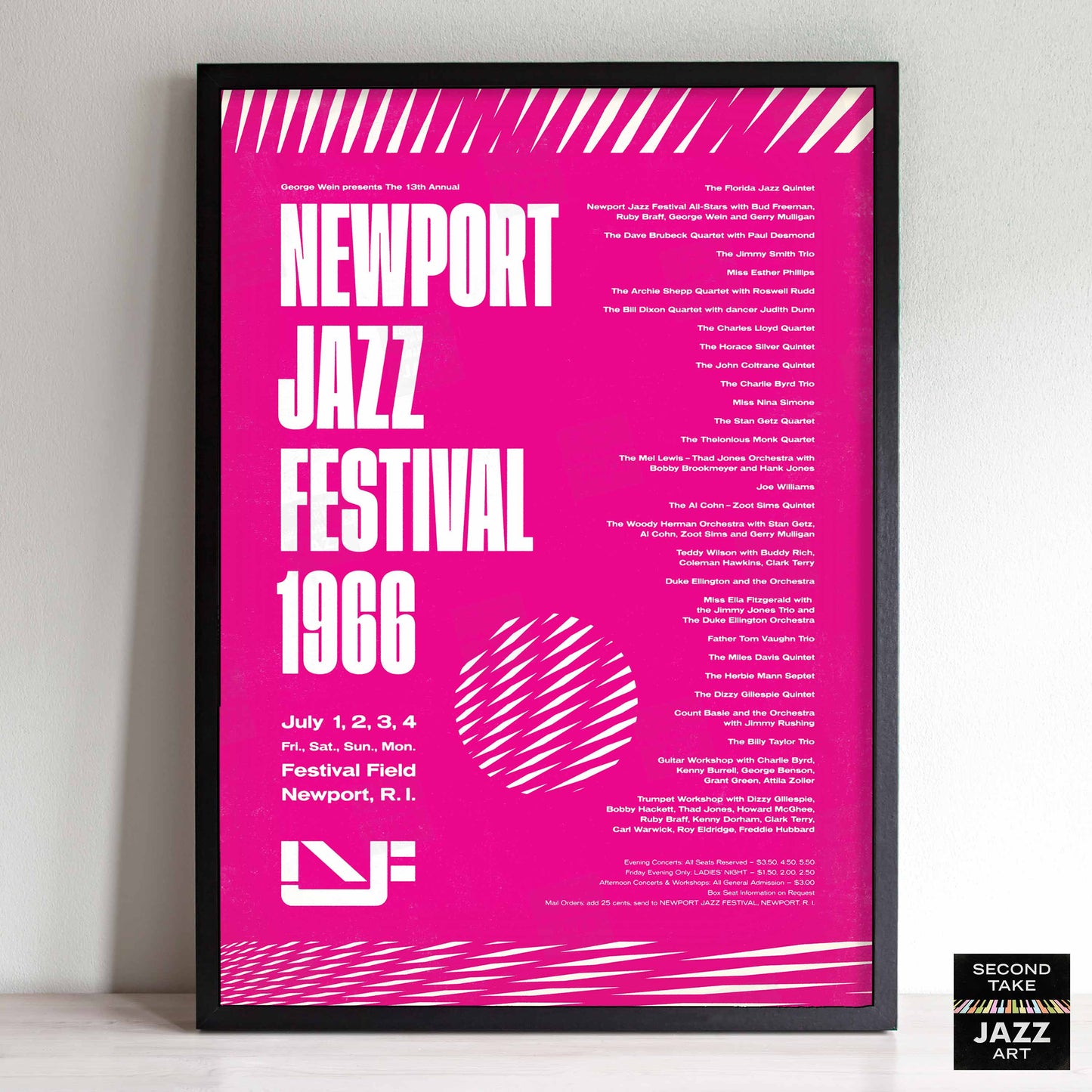 1966 Newport Jazz Festival jazz poster - Newport, Rhode Island