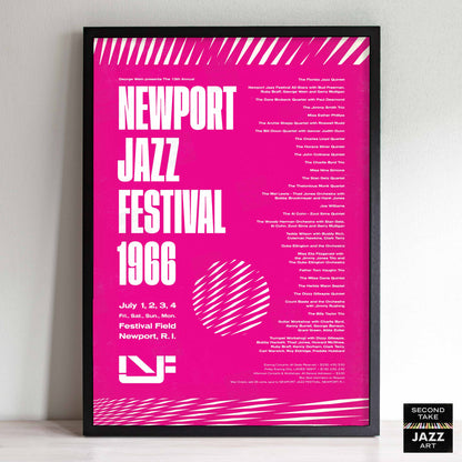 1966 Newport Jazz Festival jazz poster - Newport, Rhode Island