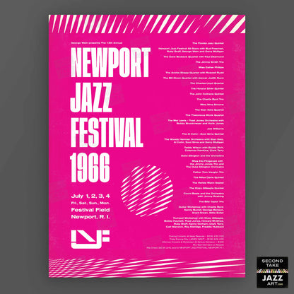 1966 Newport Jazz Festival jazz poster - Newport, Rhode Island