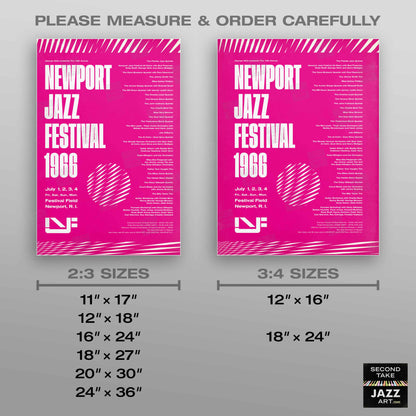 1966 Newport Jazz Festival jazz poster - Newport, Rhode Island