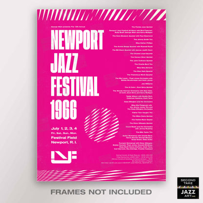 1966 Newport Jazz Festival jazz poster - Newport, Rhode Island