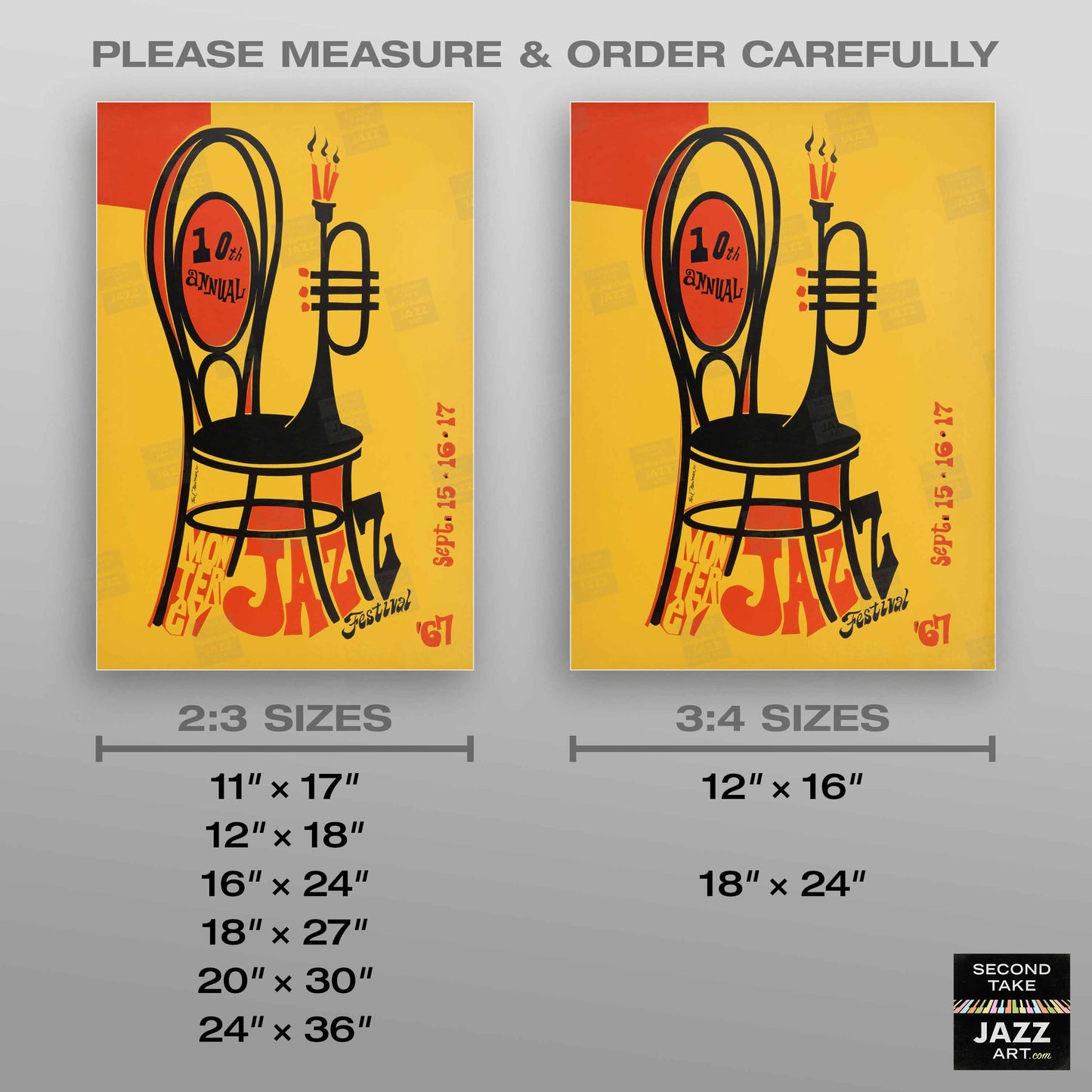1967 Monterey Jazz Festival jazz poster - Monterey, California