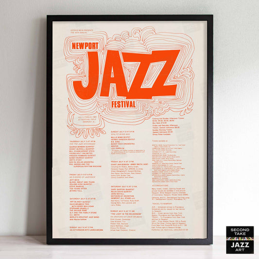 1969 Newport Jazz Festival jazz poster - Newport, Rhode Island