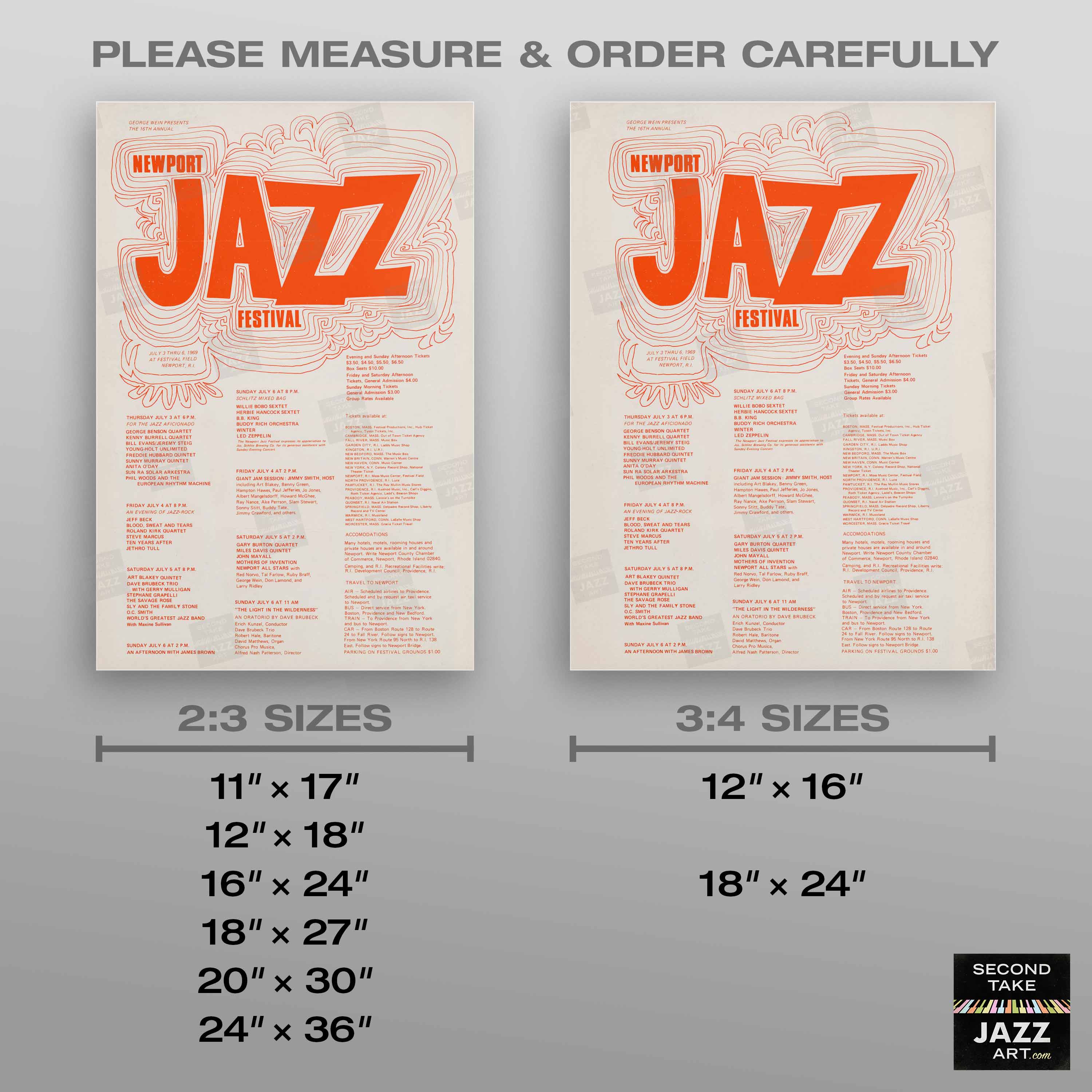 1969 Newport Jazz Festival jazz poster - Newport, Rhode Island