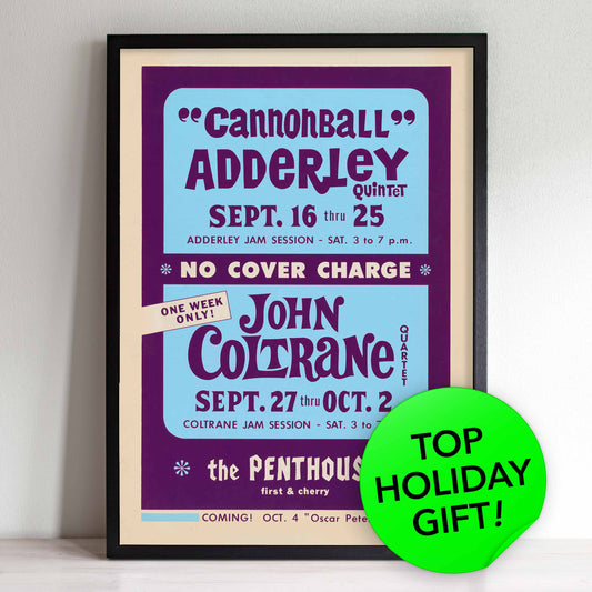 Cannonball Adderley - John Coltrane jazz poster - Penthouse - 1965