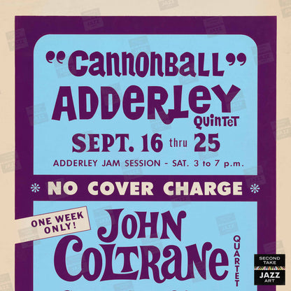 Cannonball Adderley - John Coltrane jazz poster - Penthouse - 1965