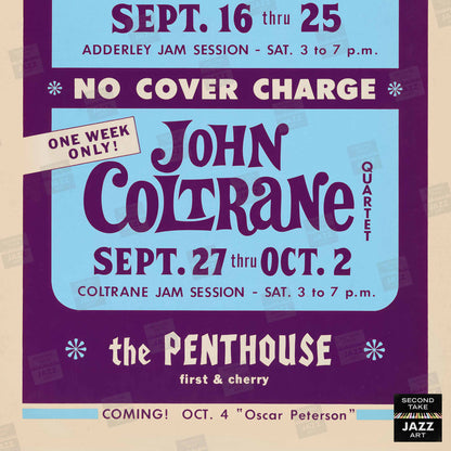 Cannonball Adderley - John Coltrane jazz poster - Penthouse - 1965