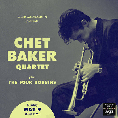 Chet Baker jazz poster - Jazz at Ann Arbor - 1954