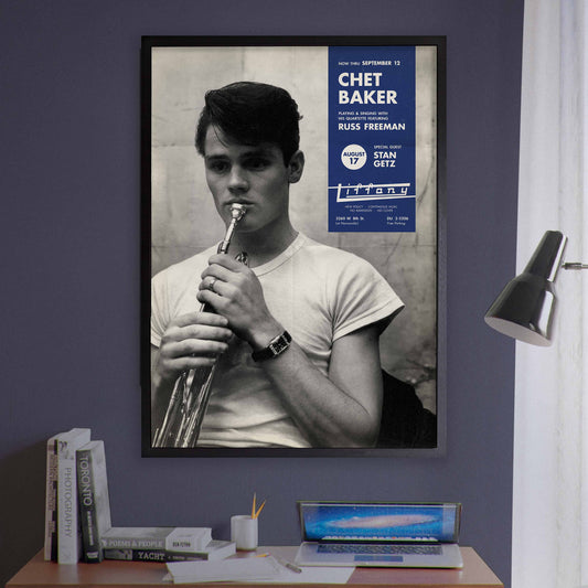 Chet Baker jazz poster - Tiffany Club - 1954