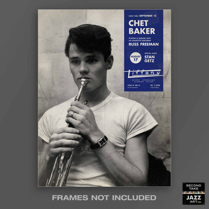 Chet Baker jazz poster - Tiffany Club - 1954