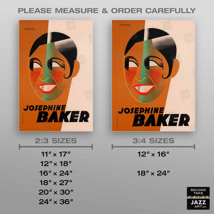 Josephine Baker jazz poster - Paris, France - 1931