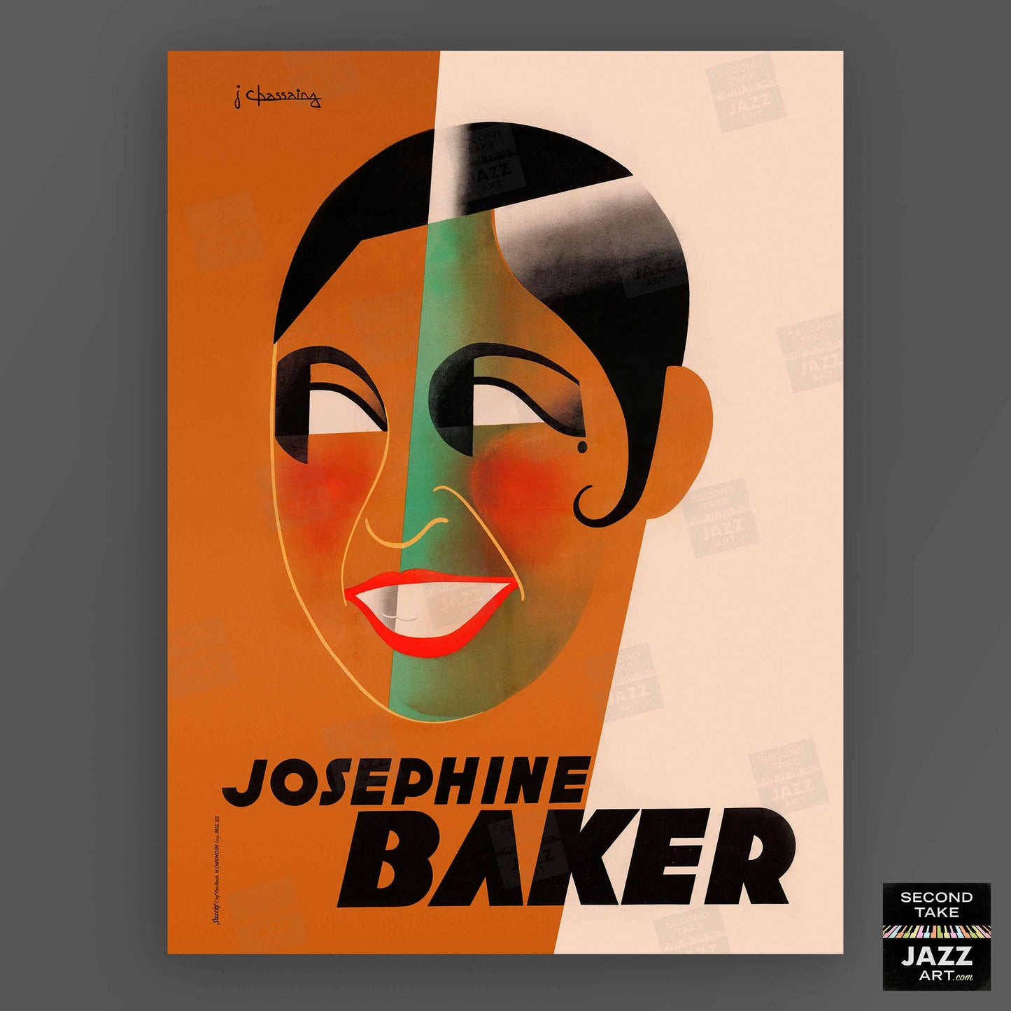 Josephine Baker jazz poster - Paris, France - 1931