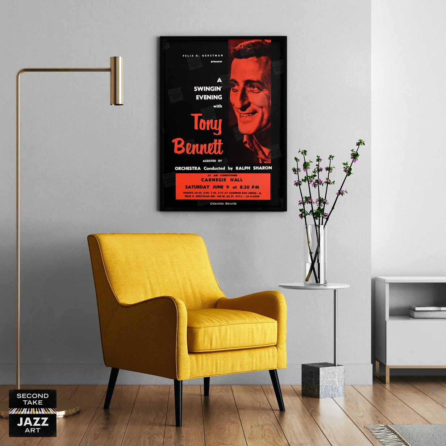 Tony Bennett jazz poster - At Carnegie Hall - 1962