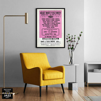 Lee Morgan - Kenny Burrell - Lorez Alexandria jazz poster - Carnegie Hall - 1967