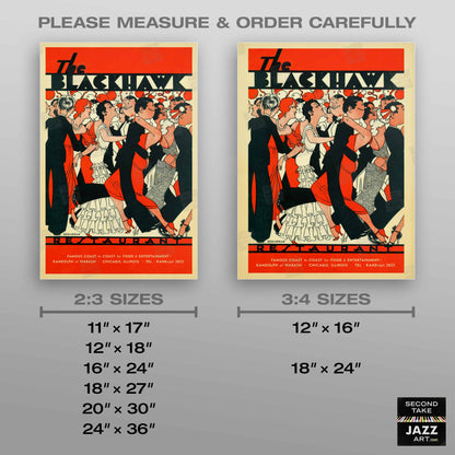 Blackhawk jazz poster - Chicago - 1930s