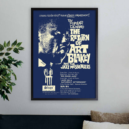 Art Blakey - Sun Ra jazz poster - Slugs' Saloon - 1968