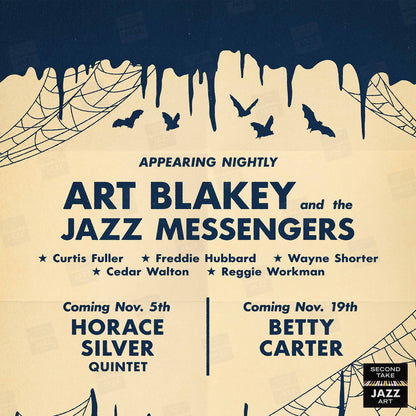 Art Blakey - Horace Silver - Betty Carter jazz poster - Bohemian Caverns - Washington, DC - 1963
