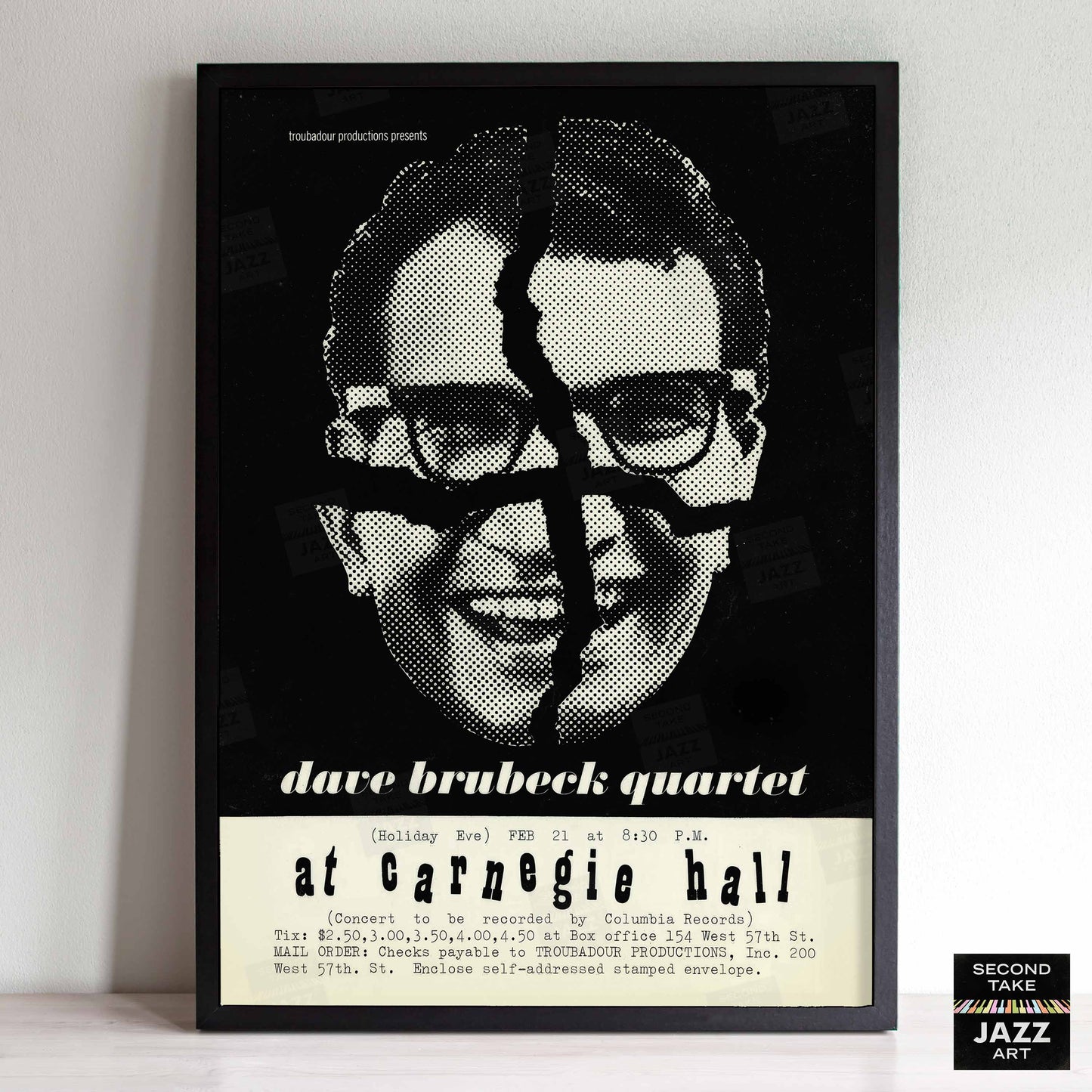 Dave Brubeck - Paul Desmond jazz poster - At Carnegie Hall - 1963